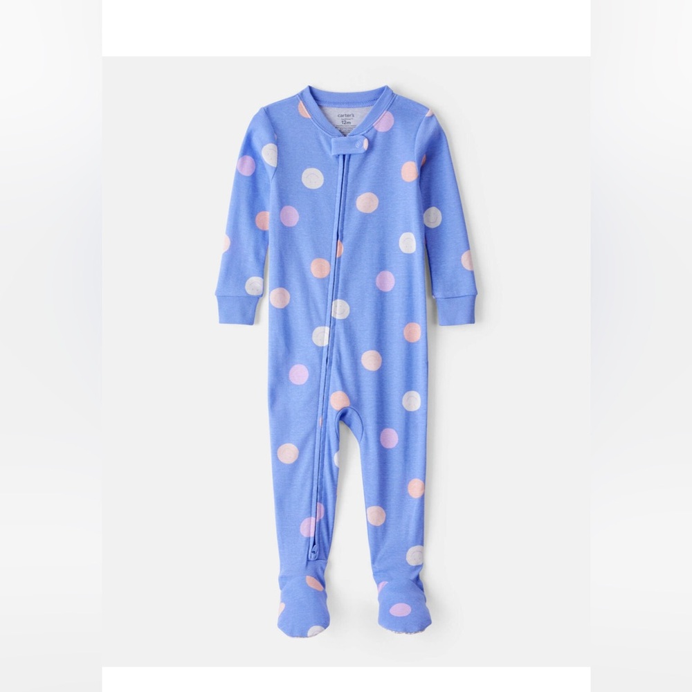 Carter's Blue Polka Dot Footie Pajama